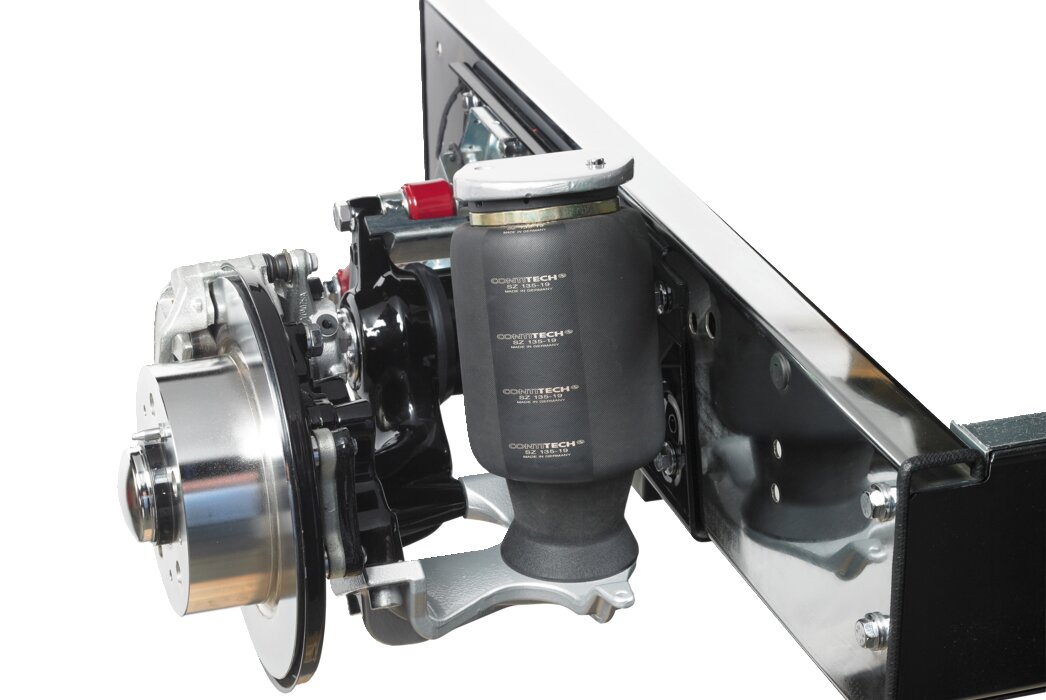 Motorhome air suspension installation