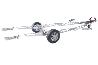 2 Amortisseurs AL-KO Shock AMC 283587 Noir - Pour Camping-cars Et Châssis, Longueur 255/390 Mm